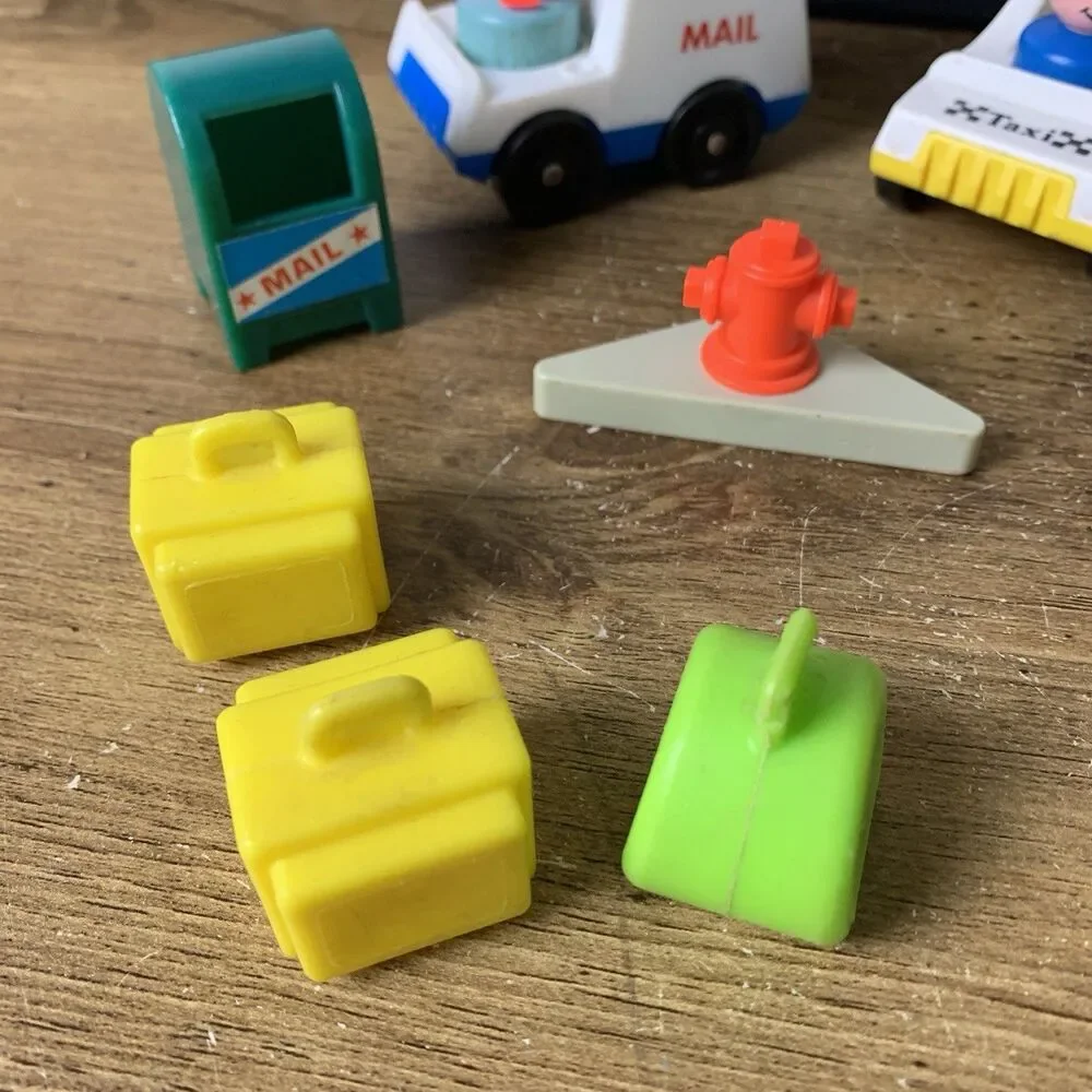Vintage Fisher Price Little People Lot Vehicles Accessories Figures Dog